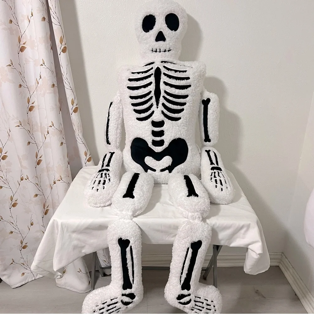 Isaac Mizrahi Oversized Plush Skeleton Pillow 5 Foot MR BONES Halloween Decor